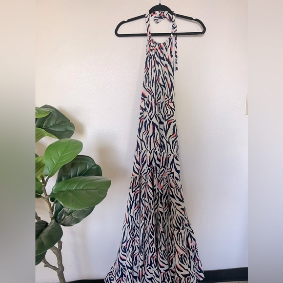 poet couture Dresses & Skirts - Poet Couture Zebra Print Halter Maxi Dress